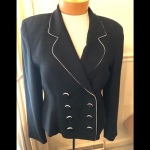 Dior Jacket in black with white piping